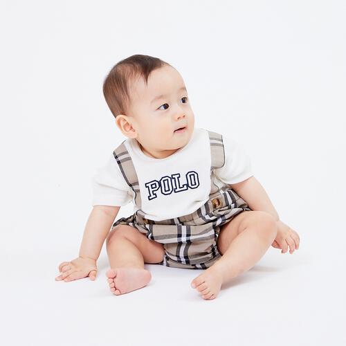 POLO BCS 半袖ボディスーツ サロペット風 ベージュ&times;70cm  ベビーザらス限定 赤ちゃん 出産準備 出産祝い ベビー服 子供服