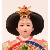 【雛人形】ケース飾り 親王飾り「桜扇木目アクリル」 (322589)ひな人形 ひな祭り お雛様 コンパクト おしゃれ 収納飾り【メーカー直送】