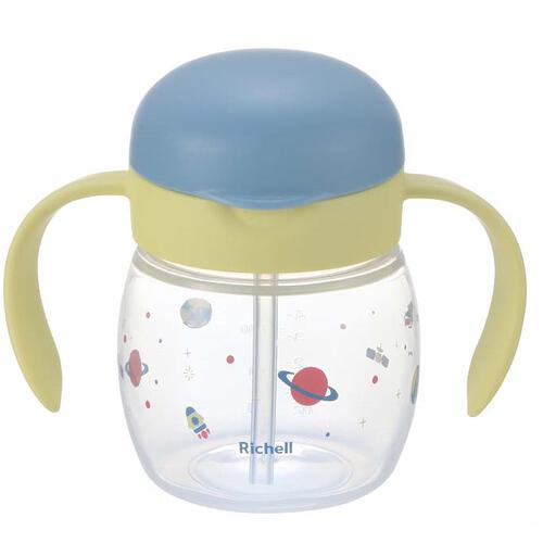 Richell リッチェル トライ もれないストローマグ ブルー（宇宙）