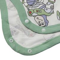 ディズニー トイストーリー 半袖ボディスーツ 総柄 バズ ホワイト&times;80cm