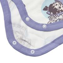 ディズニー 半袖ボディスーツ 総柄 ブー ホワイト&times;80cm