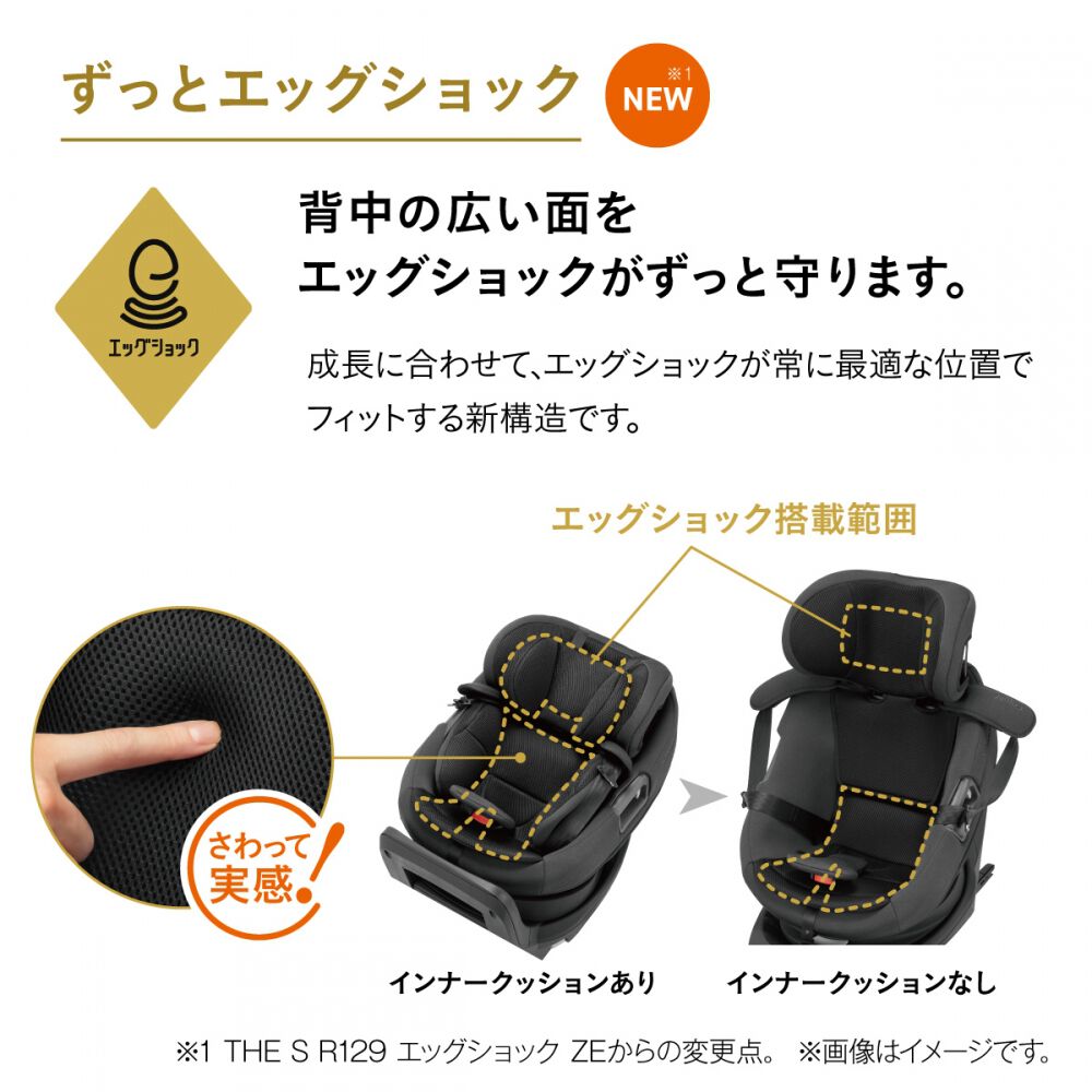 トラベルシステム　ベース　ISOFIX対応　R129適合 コンビ ホワイトレーベル THE S plus R129 エッグショック ZF