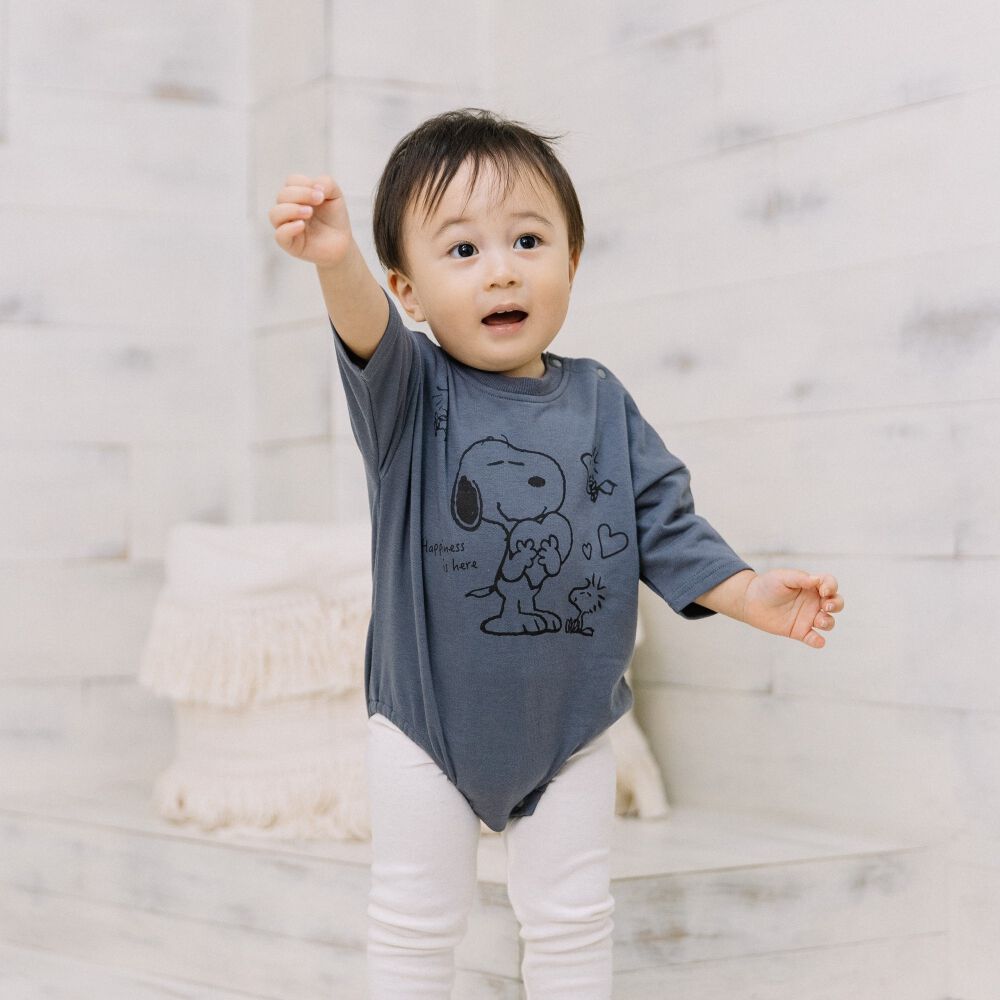その他 Snoopy (Charcoal) ブラックフライデー第2弾】SNOOPY 長袖ボディースーツ スヌーピー