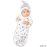 MOOMIN 新生児2WAYドレス 帽子付き 総柄 ムーミンファミリー（ホワイト×50-70cm） ベビーザらス限定