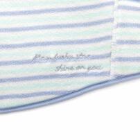 犬印 ふわふわパイル ボーダー 妊婦帯（サックス&times;L）