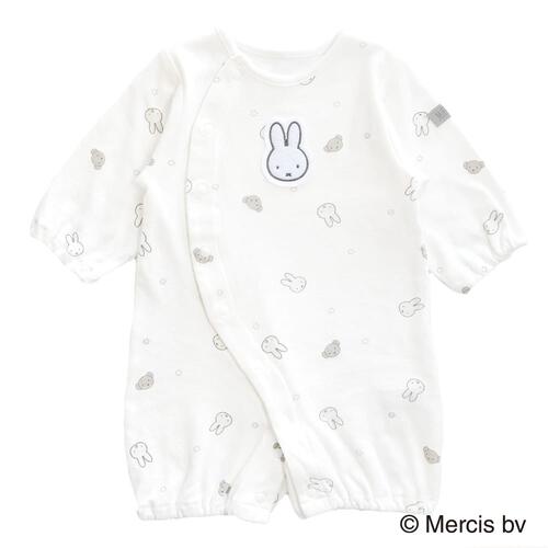 miffy ミッフィー フィットオール モノトーン 総柄 (ホワイト&times;50-60cm) ベビーザらス限定