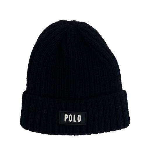 POLOBCS ロゴワッチニット帽子 ブラック×46-50cm ベビーザらス限定