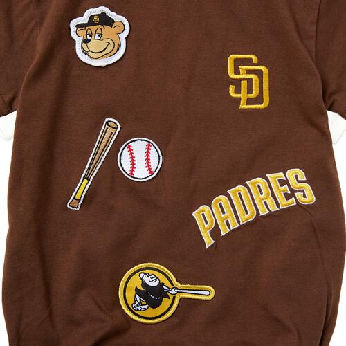 MLB ワッペン半袖ボディスーツ パドレス ブラウン&times;70cm  ベビーザらス限定 赤ちゃん 出産準備 出産祝い ベビー服 子供服