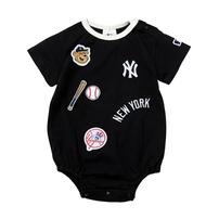 MLB ワッペン半袖ボディスーツ ヤンキース ブラック&times;80cm  ベビーザらス限定 赤ちゃん 出産準備 出産祝い ベビー服 子供服