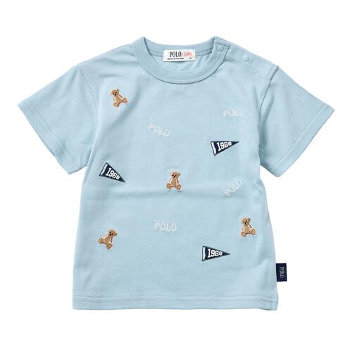 POLO BCS ロゴクマ総柄Ｔシャツ グリーン&times;110cm ベビーザらス限定