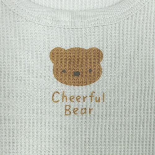 半袖シャツ肌着 2枚組 ワッフル くま×はち グレー×100cm ベビーザらス限定