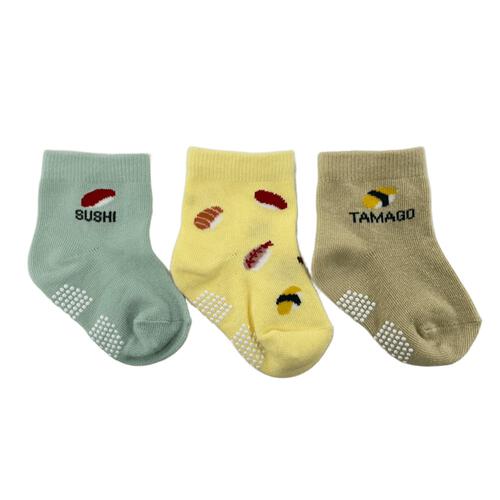 3Pお寿司柄ロークルーソックス 9-15cm ベビーザらス限定