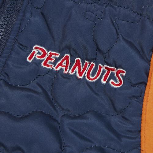 SNOOPY スヌーピー ベスト 中わたキルト ネイビー×80cm