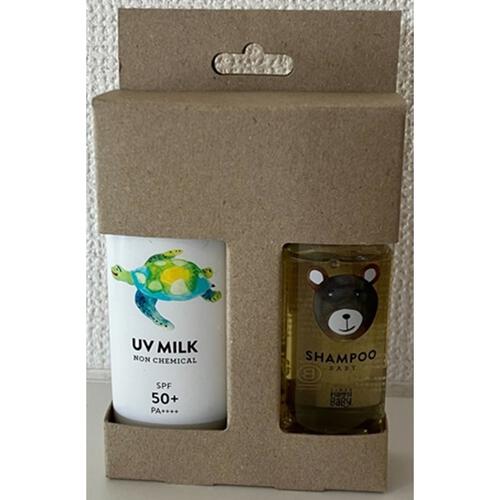 Mamma Baby ママベビー ノンケミカルUVミルク SPF50＋＆シャンプーミニボトルセット 【UVケア 日焼け止め】【0ヵ月から使える～】