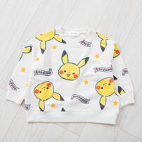 monpoke モンポケ トレーナー 裏毛 総柄(ナチュラル×80cm)