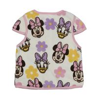 Disney ディズニー 珊瑚フリースベスト ミニー 総柄 ピンク×100cm