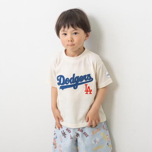 MLB ユニフォーム風Ｔシャツ ドジャース オフホワイト&times;100cm ベビーザらス限定