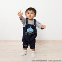 ドラクエベビー＆キッズ 長袖ロンパースサロペット風(ネイビー×約80cm) ベビーザらス限定