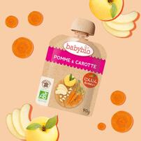 babybio ベビービオ ベビースムージー4種セット アップル・スイートポテト アップル・キャロット アップル・オレンジ・バナナ アップル・ストロベリー・バニラ【有機食材 ベビースムージー 離乳食 ベビーフード】【6カ月～】