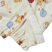 Disney ディズニー 新生児2WAYドレス 長袖 スタイ付き 総柄 くまのプーさん 50-70cm