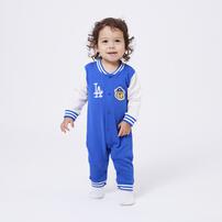 MLB スタジャン風 ロンパース ドジャース ブルー×70cm ベビーザらス限定