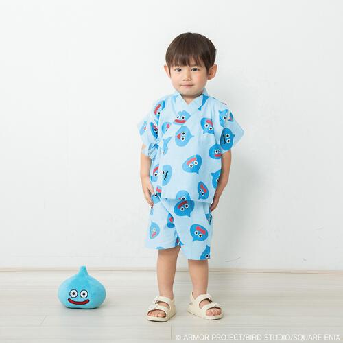 ドラクエベビー＆キッズ キッズ甚平 スライムぴぴぴ(ブルー&times;90cm)