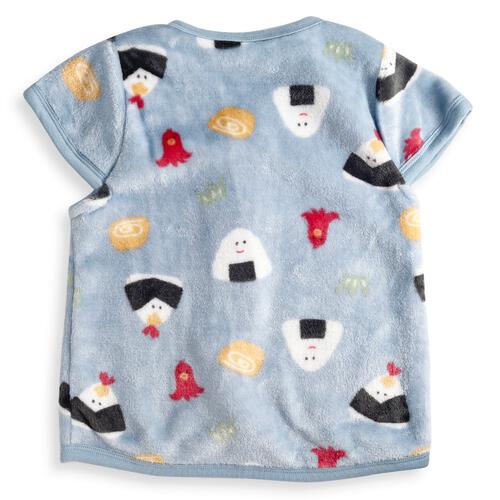 パジャマベスト フリース オニギリ柄 ブルー×80-95cm ベビーザらス限定