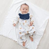 POLO BCS クマ型スタイ付きロンパース ナチョラル×60-70cm ベビーザらス限定