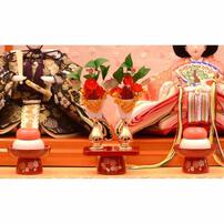 【雛人形】収納飾り 親王飾り「桜刺繍格子屏風けやき塗」 (605841)ひな人形 ひな祭り おしゃれ トイザらス・ベビーザらス限定【メーカー直送】