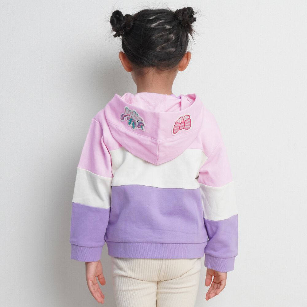 ティニピン×しなこ】パーカー 長袖フード付き 裏毛 ピンク×130cm