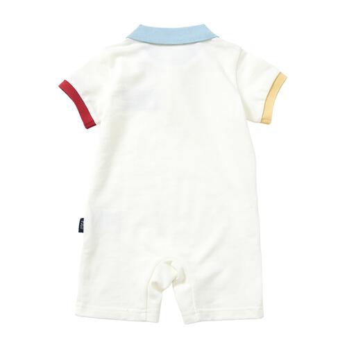 POLO BCS 配色半袖カバーオール オフホワイト&times;80cm ベビーザらス限定 赤ちゃん 出産準備 出産祝い ベビー服 子供服