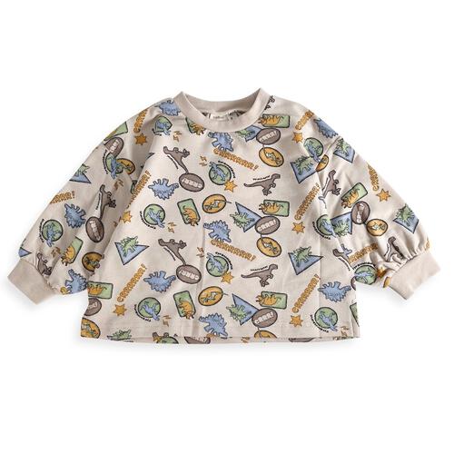 COJIKA ストレッチデイリートレーナー ミニ裏毛 恐竜 ベージュ×90cm ベビーザらス限定