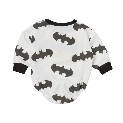 WARNER ワーナー 長袖さがらボディスーツ ドッカン バットマン ホワイト×70cm ベビーザらス限定