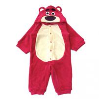 Disney ディズニー 長袖ロンパース ロッツォ フリース ピンク×80cm ベビーザらス限定　