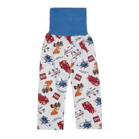 TOMICA トミカ 前開き長袖パジャマ 総柄 キルト 腹巻付き ブルー×100cm