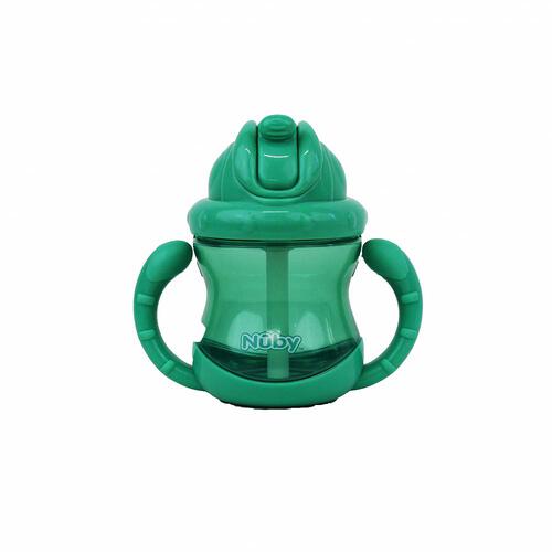 Nuby ヌービー Flip N Sip ツインハンドルマグカップ (グリーン)