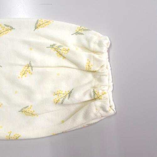 Petit jouet for maternity  プティジョエット 長袖ウエスト切替パジャマ 腹巻レギンス スムース ミモザ柄 ナチュラル&times;M-L マタニティ プレママ 出産準備