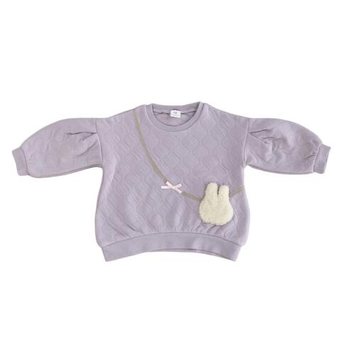 ベビーザらス限定　TINY DRIP キルトトレーナー(パープル&times;80cm)