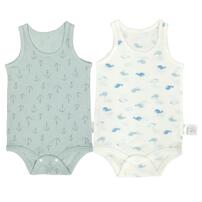 2枚組涼感袖なしロンパース肌着 シースルー いかり&times;くじら ホワイト&times;90cm ベビーザらス限定