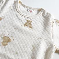 長袖腹巻付きパジャマ ニットキルト クマ柄 ベージュ&times;90cm ベビーザらス限定