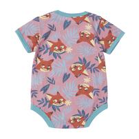 ディズニー ズートピア 半袖ボディスーツ 総柄 ニック グリーン&times;80cm