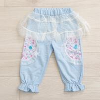 【Sophitica × tsumashi1118さん】Disney アナと雪の女王 裏毛チュールパンツ ブルー×90cm ベビーザらス限定