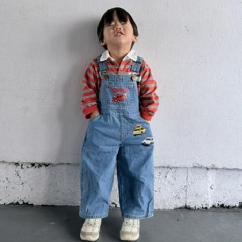 【TOMICA kie_158さんプロデュース】TOMICA トミカ 衿付き ボーダーＴシャツ レッド×110cm