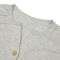 monpoke モンポケ 長袖前開きワンピースパジャマ ワンポイント グレー&times;M-L ベビーザらス限定