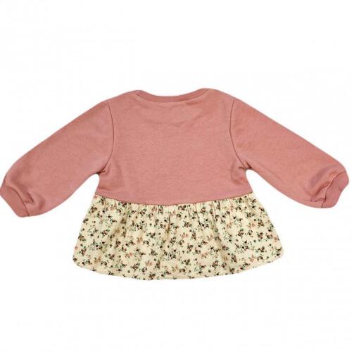 sophitica 裏毛裾フリル切り替えトレーナー ピンク×95cm ベビーザらス限定