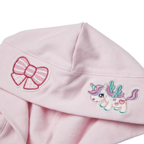 【ティニピン&times;しなこ】パーカー 長袖フード付き 裏毛 ピンク&times;100cm