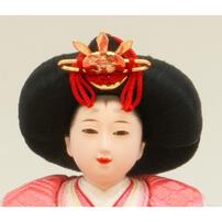 【雛人形】収納親王飾り「白木目吉祥文様蒔絵」（605887）