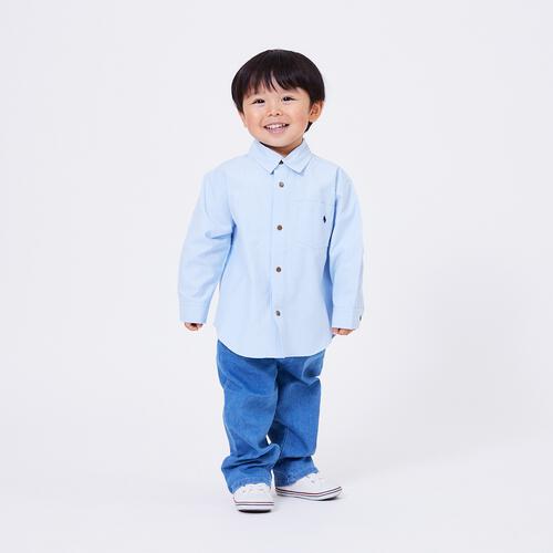 POLO BCS 長袖シャツ サックス×80cmベビーザらス限定