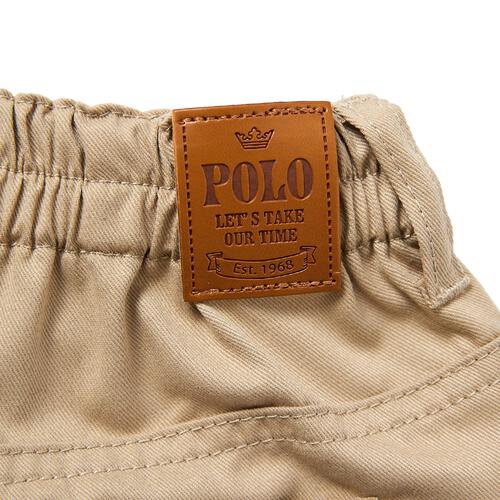 POLO BCS ロゴクマ総柄ハーフパンツ ベージュ&times;90cm ベビーザらス限定