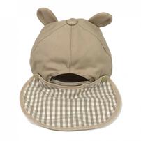 POLOBCS クマ耳キャップ 日よけ付き ミディアムベージュ&times;42cm